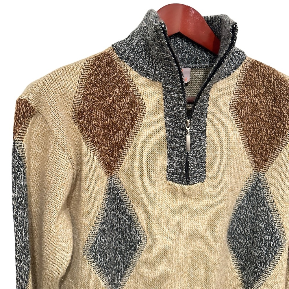 MGR Moda Gerace Wool Zip Neck Sweater - Picture 2 of 7